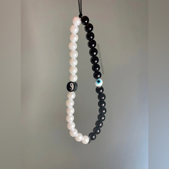 5/$20 ENTIRE SHOP CLEARANCE Yin and Yang evileye 🪬🧿☯️ phone charm / phone strap - Picture 2 of 3